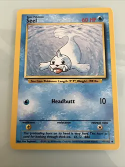 SEEL - 41/102 - Base Set -- Pokemon Card - NM Vintage. - Image 1