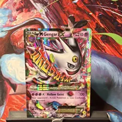 Pokemon TCG M Gengar EX XY166 XY Mega Evolution Promo Holo 210 HP Psychic Card - Image 1