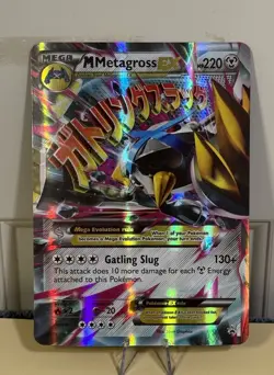 Pokemon M Metagross EX Mega Evolution Promo Holo Card XY35 Jumbo - Image 1