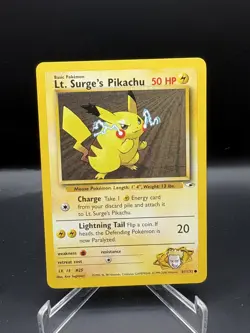 Lt. Surge’s Pikachu 81/132 Common Gym Heroes Pokemon Card Near Mint - Image 1
