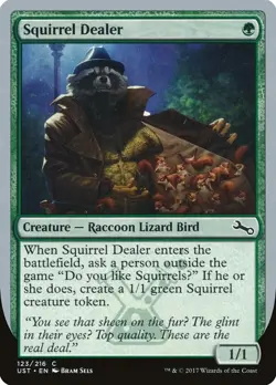 Squirrel Dealer 123 Common NM Unstable MTG Magic: The Gathering - Image 1