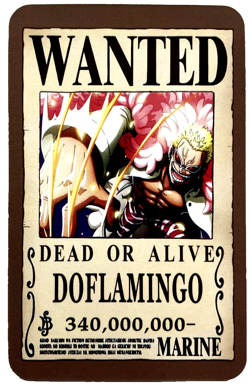 Doflamingo One Piece Wanted Set ACG Holo Anime Card Dead or Alive - Image 1