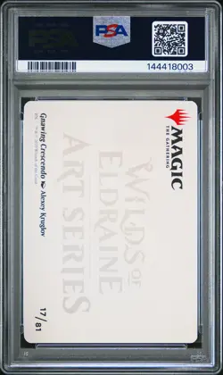 2023 MTG WILDS OF ELDRAINE ART SER GOLD STAMPED #17 GNAWING CRESCENDO PSA 10 - Image 2