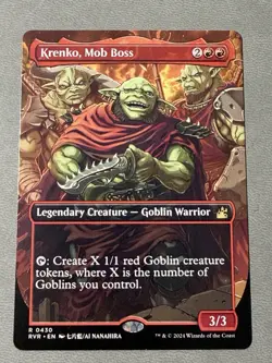 Krenko, Mob Boss (Anime Borderless) #430 (NM) Ravnica Remastered RVR Magic MTG - Image 1