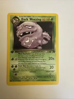 Dark Weezing Team Rocket 31/82 1st Edition Pokemon Card - LP+ - Image 1