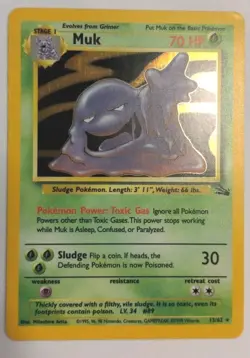 Muk 13/62 Holo Rare Fossil Set Pokemon Card Vintage 1999 WOTC 4 - Image 1