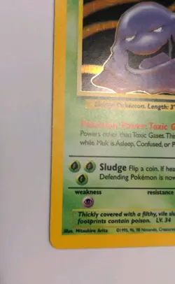 Muk 13/62 Holo Rare Fossil Set Pokemon Card Vintage 1999 WOTC 4 - Image 5