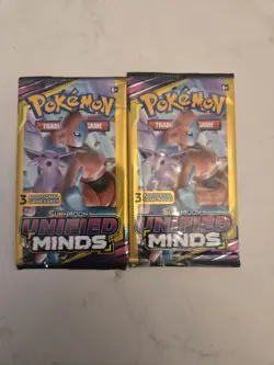 Lot of 2 Sun and moon unified minds Pokemon Unopened pack - Image 1