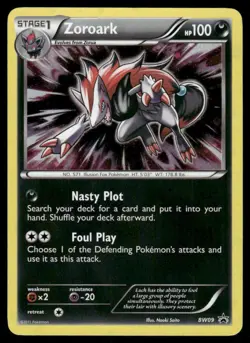 Pokemon Cards Zoroark BW09 Black And White Promo Holo Promo NM - Image 1