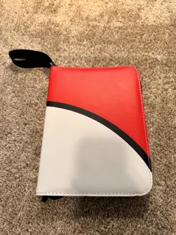 Pokemon Card Binder Lot - 224 Cards (52 Holo/FA/ex) S&V Era - Zip PokeBall Case - Image 1