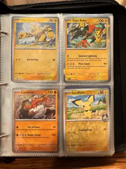 Pokemon Card Binder Lot - 224 Cards (52 Holo/FA/ex) S&V Era - Zip PokeBall Case - Image 5