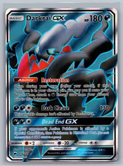 Darkrai GX 139/147 Ultra Rare Burning Shadows Pokemon Holo Heavily Played - Image 1