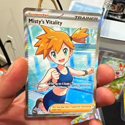 Pokemon TCG Misty's Vitality 111/084 Card 151 Full Art Holo UR - Image 1