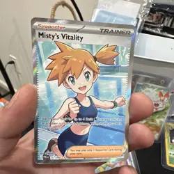 Pokemon TCG Misty's Vitality 111/084 Card 151 Full Art Holo UR - Image 2