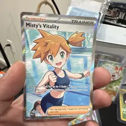Pokemon TCG Misty's Vitality 111/084 Card 151 Full Art Holo UR - Image 3