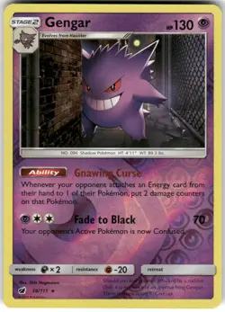 Gengar 38/111 Rare Crimson Invasion Pokemon Reverse Holo Lightly Played - Image 1