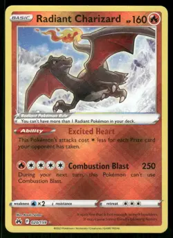 Pokemon Radiant Charizard Crown Zenith 020/159 Holo Radiant Rare MP - Image 1