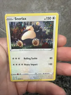 Pokemon TCG Snorlax 140/202 Sword Shield Holo NM - Image 1