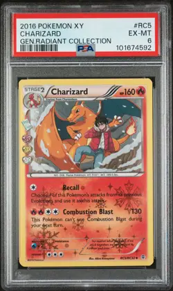 2016 POKEMON XY GENERATIONS RADIANT COLLECTION #RC5 CHARIZARD PSA 6 - Image 1