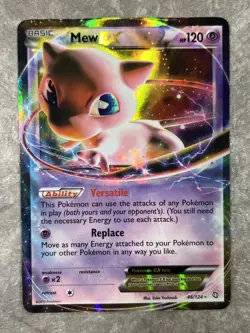 Mew EX 46/124 Pokemon TCG Dragons Exalted Holo Rare Card (Heavy Play) HP - Image 1