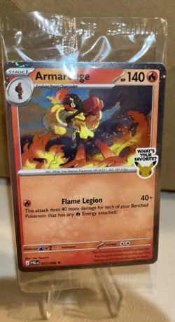 Pokemon Armarouge PBL 012/084 30th Stamp - Favorite Best Buy Promo SEALED - Image 1