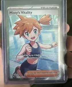 NM Misty’s Vitality 111/084 Ultra Rare Full Art Pokemon Pitch Black - Image 1