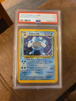 1999 Pokemon Poliwrath Base Set Holo #13 PSA 5 - Image 1