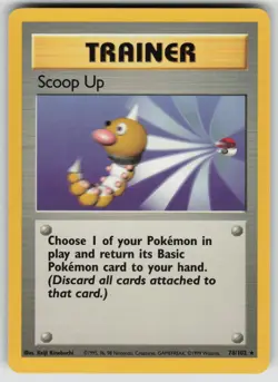 Scoop Up 78/102 Rare Base Set Unlimited Pokemon Lightly Played - Image 1