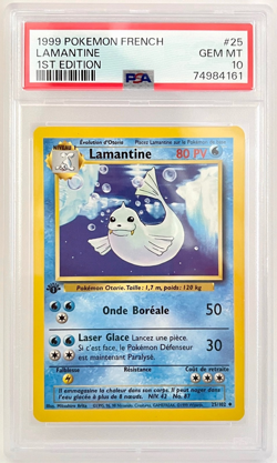 PSA 10 Lamantine Dewgong 25 French Base 1st Edition 1999 Pokemon 74984161 - Image 1