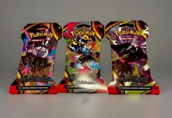 Lot of 3) Pokemon Pitch Black Factory Sealed Sleeved Booster Packs - Image 1