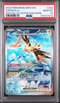 Zapdos ex 202/165 Pokemon 151 Special Illustration Rare PSA 10 - Image 1