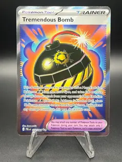 Pokemon TCG Tremendous Bomb 113/084 Full Art Ultra Rare Holo ME05: Pitch Black - Image 1