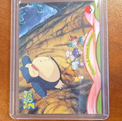 Topps Pokemon The Movie 2000 Snorlax There's A Storm Brewing #8 Promo 2000 EN - Image 2