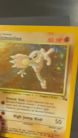 Hitmonlee Pokemon TCG Fossil 7/62 Holo Rare Holo EN 1999 HP 60 - Image 2
