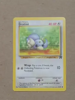 Dratini 53/82 Common Team Rocket Pokemon Unlimited Lightly Played - Image 1