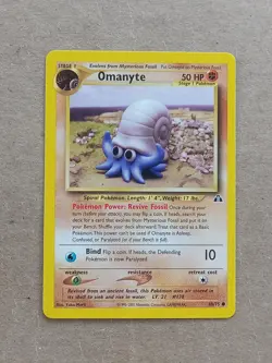 Omanyte 60/75 Common Neo Discovery Pokemon Unlimited Lightly Played - Image 1