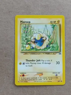 Mareep 58/75 Common Neo Discovery Pokemon Unlimited Lightly Played - Image 1
