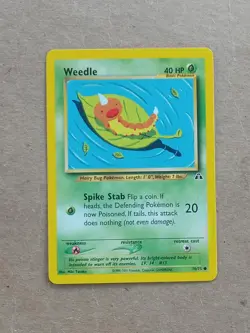 Weedle 70/75 Common Neo Discovery Pokemon Unlimited Lightly Played - Image 1