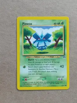 Pineco 61/75 Common Neo Discovery Pokemon Unlimited Lightly Played - Image 1