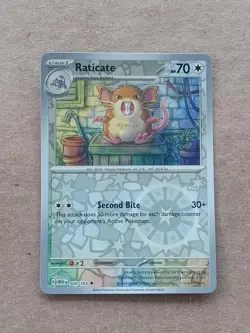 Raticate 020/165 Uncommon 151 Pokemon Reverse Holo Lightly Played - Image 1