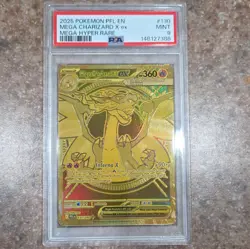 Pokemon TCG Mega Charizard X ex PSA 9 (2025) 130/094 Holo Full Art - Image 1