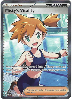 Misty's Vitality 111/084 Ultra Rare Full Art Holo Pitch Black Pokemon TCG - Image 1