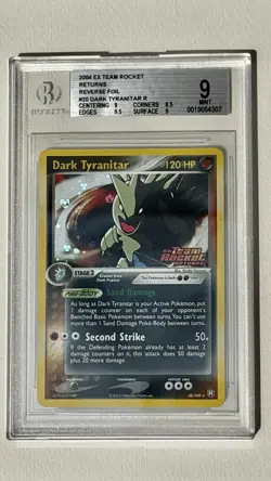 Pokemon dark tyranitar Holo Bgs 9 Ex Team Rocket Returns Stamped Reverse Foil - Image 1