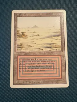 Magic the Gathering Badlands Revised Edition Dual Land Card - Image 1