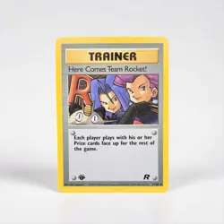 Pokemon Here Comes Team Rocket! 71/82 1st Edition Team Rocket Trainer Card NM - Image 1