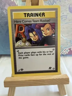 Pokemon Card Here Comes Team Rocket Team Rocket 1st Edition Rare 71/82 WOTC TCG - Image 1