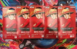 One Piece CCG Op13 Carrying On His Will Lot: 5x Booster Packs Factory Sealed - Image 1