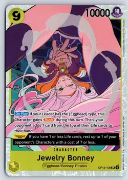 Jewelry Bonney (108) One Piece SR Carrying On His Will OP13-108 NM - Image 1