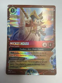Mickey Mouse Pirate Captain Lorcana TCG Disney Cruise Promo Foil Card #13/P3 - Image 1