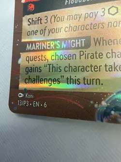 Mickey Mouse Pirate Captain Lorcana TCG Disney Cruise Promo Foil Card #13/P3 - Image 3